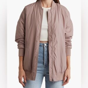 Women's Mauve Bomber Jacket
